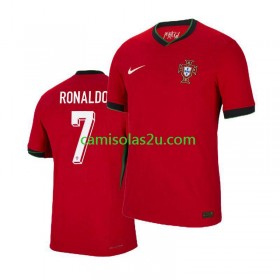 Camisolas de futebol Portugal Cristiano Ronaldo 7 Equipamento Principal Euro 2024 Manga Curta